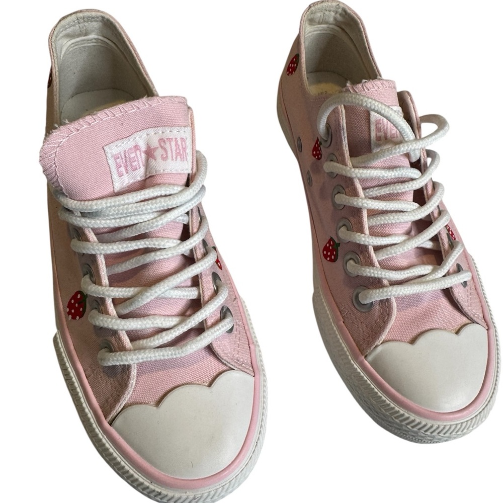 Pink Kids Shoes with White Accents